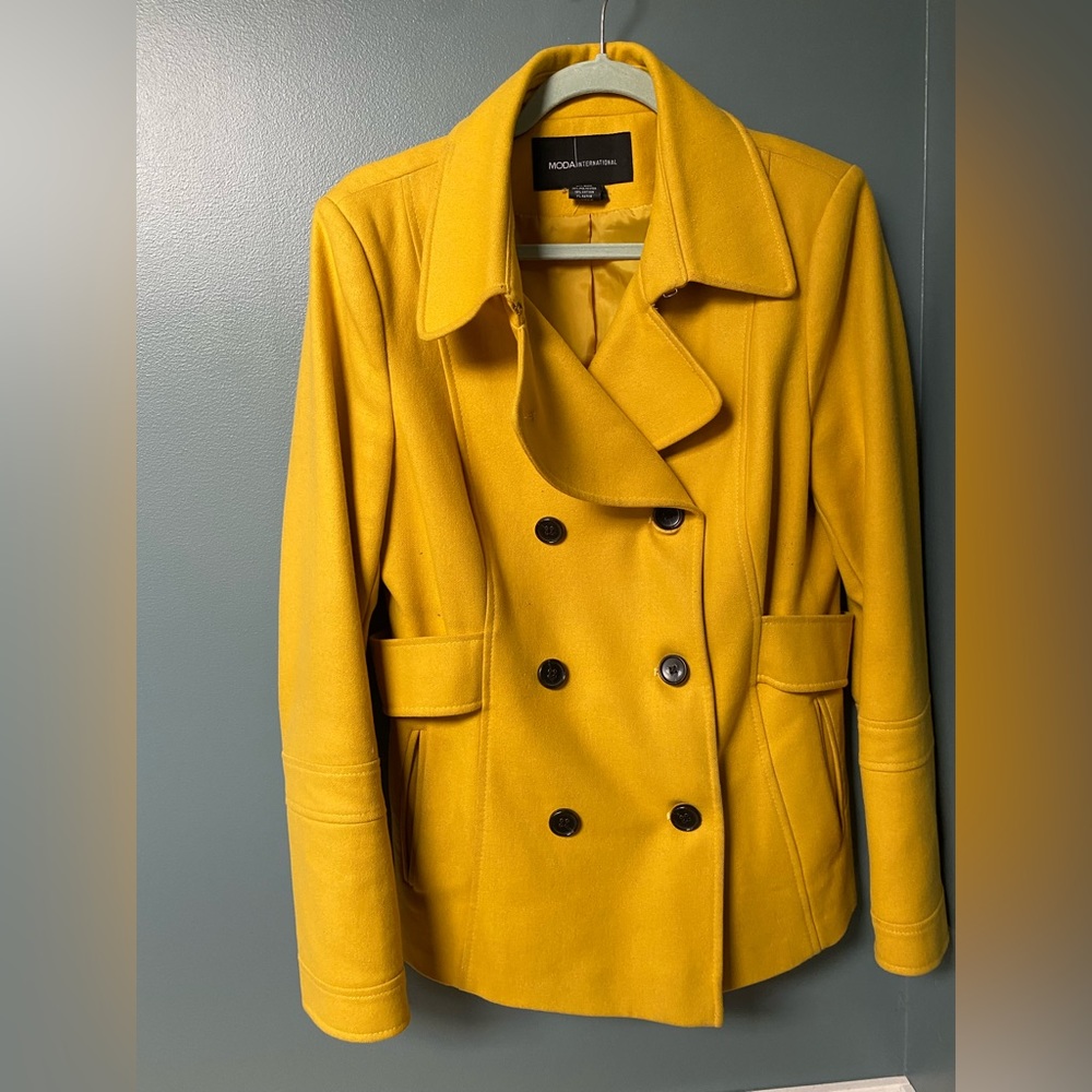 Mustard Yellow Peacoat